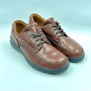 Ecco Seawalker Walking Shoes Mens Size 41 US 8 Brown Leather Casual Comfort